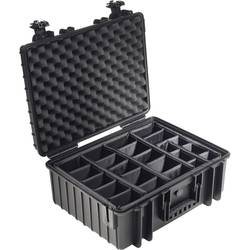 B & W International outdoor.cases Typ 6600 outdoorový kufřík, 26 l, (š x v x h) 550 x 225 x 350 mm, černá, 6600/B/RPD