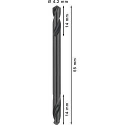 Bosch Accessories 2608597590 HSS oboustranný vrták 4.2 mm Celková délka 55 mm broušený válcová stopka 10 ks