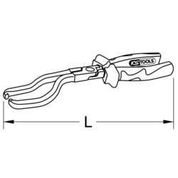 KS Tools 1150900 kleště pro montáž potrubí palivového filtru 230.0 mm 1 ks