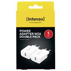 Intenso W5A white double pack Adaptér USB-C, USB A, 5 W, bílá