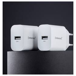 Intenso W5A white double pack Adaptér USB-C, USB A, 5 W, bílá