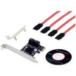 Conceptronic EMRICK 4-Port-SATA-PCIe-Adapter mit SATA-Kabel SATA řadič SATA PCIe