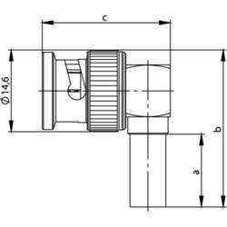 Telegärtner 100023340 100023340 BNC konektor zástrčka, zahnutá 50 Ω 1 ks