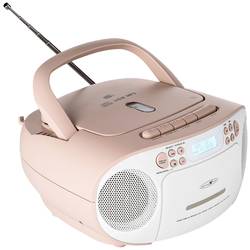 Reflexion Tragbarer Radiorecorder RCR2260DAB/PK rádio s CD, DAB+, DAB, FM, AUX, CD, kazeta, USB, bílá, růžová