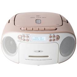 Reflexion Tragbarer Radiorecorder RCR2260DAB/PK rádio s CD, DAB+, DAB, FM, AUX, CD, kazeta, USB, bílá, růžová