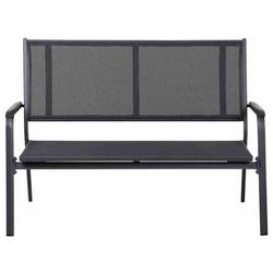 Siena Garden Tesoro M29539 zahradní lavička hliník, plast antracit (matný), černá, stříbrná