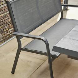 Siena Garden Tesoro M29539 zahradní lavička hliník, plast antracit (matný), černá, stříbrná