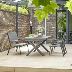 Siena Garden Tesoro M29539 zahradní lavička hliník, plast antracit (matný), černá, stříbrná