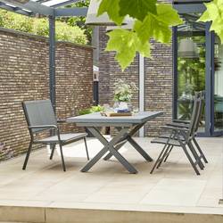 Siena Garden Tesoro M29539 zahradní lavička hliník, plast antracit (matný), černá, stříbrná