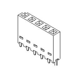 Molex vestavná zásuvková lišta (standardní) 901471112, 18 ks Tube