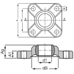 igus EFSM-06 kluzné ložisko s přírubou Ø otvoru 6 mm Rozestup děr 17 mm