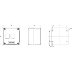 Siemens 3SU1801-0AA00-0AB1 3SU18010AA000AB1 prázdný kufřík 1 instalační pozice (Ø x v) 22 mm x 64 mm bez potisku šedá 1 ks