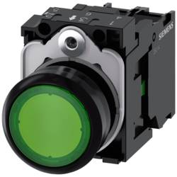 Siemens 3SU11020AB401BA0 3SU1102-0AB40-1BA0 světelné tlačítko plastový přední prstenec, plochý hmatník tlačítko zelená 1 ks Piece