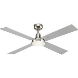 Lucci AIR Quest stropní ventilátor 65 W (Ø x v) 122 cm x 40 cm stříbrná s dálkovým ovládáním