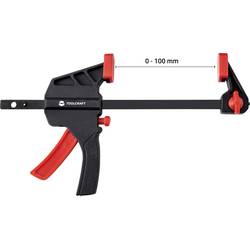 TOOLCRAFT TO-6743691 jednoruční svorka Rozpětí (max.):100 mm Vnější délka: 180 mm Délka vyložení:35 mm