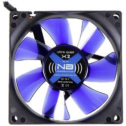 NoiseBlocker BlackSilent Fan X2 PC větrák s krytem černá (š x v x h) 80 x 80 x 25 mm