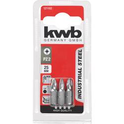 kwb 121102 křížový bit PZ 2 ocel 3 ks