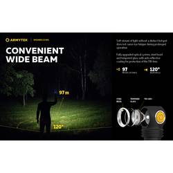 ArmyTek Wizard C2 WG Warm LED čelovka, napájeno akumulátorem, 1100 lm, 13 h, F09201W