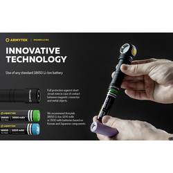 ArmyTek Wizard C2 WG Warm LED čelovka, napájeno akumulátorem, 1100 lm, 13 h, F09201W