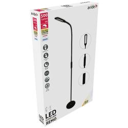 avide Remo ABLFL-9W-REMO-B LED stojací lampa LED pevně vestavěné LED 9 W Energetická třída (EEK2021): G (A - G) černá
