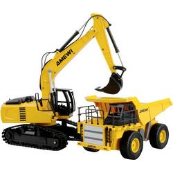 Amewi 22710 2-in-1 Set Kipper & Kettenbagger 1:24 elektrický RC funkční model RtR se světelným efektem