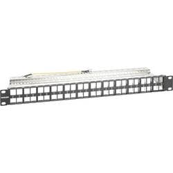 Intellinet 48-Port Patchpanel geschirmt und unbestückt 1 HE schwarz für Keystone-Jacks patch panel 483 mm (19) nevybavený specifikací 1 U černá neosazený