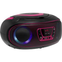 Denver TCL-212BT 111141300011 rádio s CD, FM, AUX, CD, USB, Bluetooth, ambient light, růžová