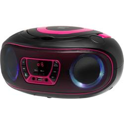 Denver TCL-212BT 111141300011 rádio s CD, FM, AUX, CD, USB, Bluetooth, ambient light, růžová