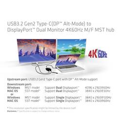 club3D CSV-1555 USB-C® / DisplayPort adaptér černá 1.5 m