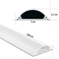 Hama Kabelová lišta PVC bílá tuhý (d x š x v) 1 m x 70 mm x 21 mm 1 ks 00220984