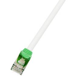 LogiLink RJ45 (křížený) síťový kabel CAT 6 S/FTP 10.00 m šedá samozhášecí, stínění pletivem, kompletní stínění, bez halogenů, párové stínění