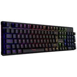 Surefire Gaming KingPin M2 kabelový, USB herní klávesnice německá, QWERTZ černá s podsvícením, tlačítka multimédií