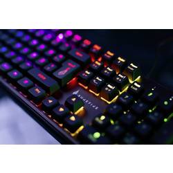 Surefire Gaming KingPin M2 kabelový, USB herní klávesnice německá, QWERTZ černá s podsvícením, tlačítka multimédií