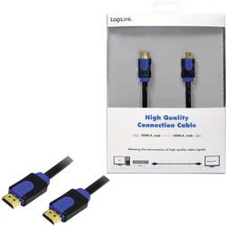 LogiLink HDMI kabel Zástrčka HDMI-A, Zástrčka HDMI-A 3.00 m černá CHB1103 4K UHD HDMI kabel