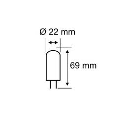 Paulmann 29099 LED Energetická třída (EEK2021) E (A - G) G9 7.2 W teplá bílá (Ø x v) 22 mm x 69 mm 1 ks