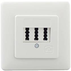 Rutenbeck TAE 2x6/6NFF Up rw zásuvka telefonu pod omítku bílá