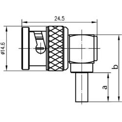 Telegärtner 100023505 100023505 BNC konektor zástrčka, zahnutá 75 Ω 1 ks