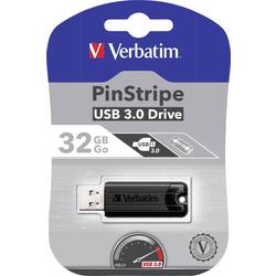 Verbatim Pin Stripe 3.0 USB flash disk 32 GB černá 49317 USB 3.2 (Gen 1x1)