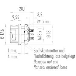 binder 09-0774-000-08 kulatý faston, 1 ks