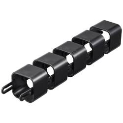 TRU COMPONENTS Modulární držák kabelu TC-12533288 plast ABS černá 35 mm Množství: 15 ks