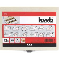 kwb 757290 sada fréz , Ø hřídele 8 mm, 12dílná