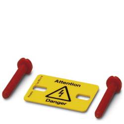 kombinovaná výstražná tabule Pozor plast (š x v) 20.4 mm x 21 mm DIN 61010-1 10 ks