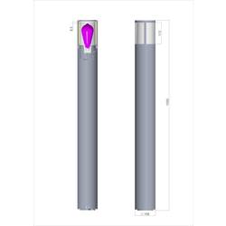 Deko Light 730505 Facado II Sloupkové světlo E27 20 W rezavá