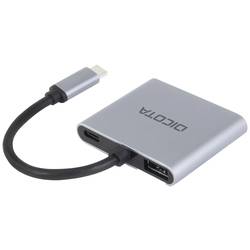 Dicota USB-C® dokovací stanice DICOTA 4-in-1 - Dockingstation - USB-C - HDMI Vhodné pro značky (dokovací stanice pro notebook): univerzální napájení USB-C®