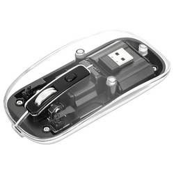 Manhattan Mouse Ottico Wireless 1600 Dpi con Micro Ricevitore USB Nero Trasparente optická myš, přenos bezdrátový, 4 tlačítko, 800 dpi, 1200 dpi, 1600 dpi,