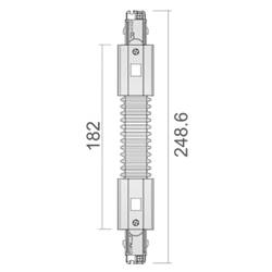 Deko Light 710041 D Line Flexverbinder links-rechts vysokonapěť. komponent lištových systémů napájecí kolejnice 3fázové černá