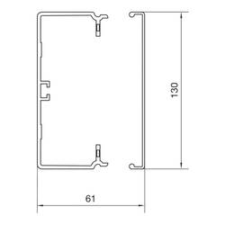 Hager FB6013009016 kabelová lišta (d x š x v) 2000 x 130 x 61 mm 2 m bílá