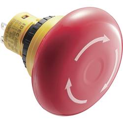 Idec AB6E-4BV02PRM, AB6E-4BV02PRM nouzový vypínač, 250 V/AC, 2 rozpínací kontakty, 1 ks