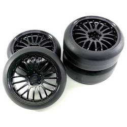 Absima 1:10 silniční model kompletní kola Drift černá 4 ks