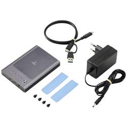 Renkforce RF-ENC-450 USB-C® M.2 PCIe NVMe 2 porty dokovací stanice pro pevný disk s funkcí klonování